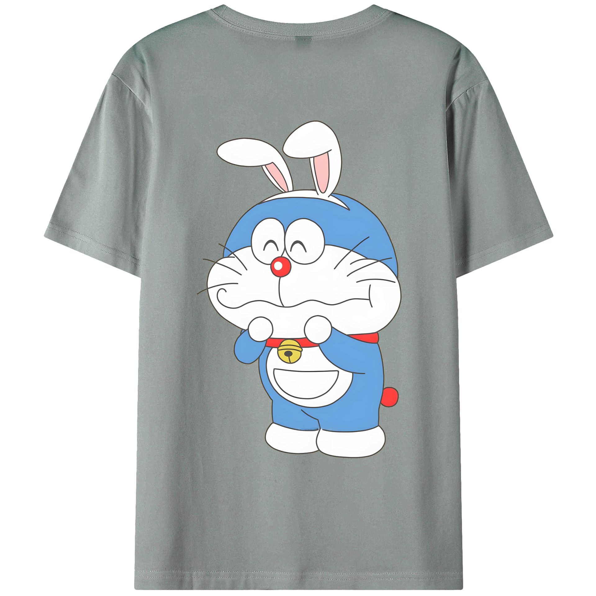 （画像用） ドラえもん Doraemon 綿100％ メンズ半袖Tシャツ（バックプリント） 通気性